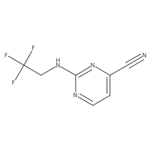 2-[(2,2,2-Trifluoroethyl)amino]pyrimidine-4-carbonitrile结构式