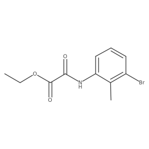 Ethyl [(3-bromo-2-methylphenyl)carbamoyl]formate结构式