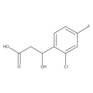 3-(2-Chloro-4-fluorophenyl)-3-hydroxypropanoic acid Structure