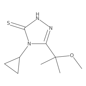 4-Cyclopropyl-5-(2-methoxypropan-2-yl)-4H-1,2,4-triazole-3-thiol结构式
