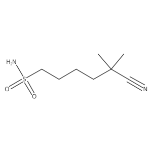 5-Cyano-5,5-dimethylpentane-1-sulfonamide结构式