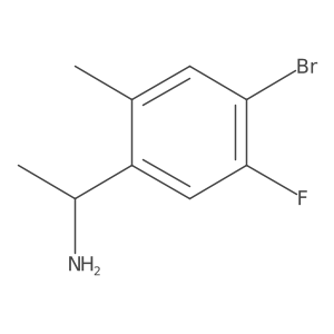 (1S)-1-(4-bromo-5-fluoro-2-methylphenyl)ethan-1-amine结构式