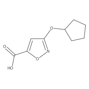3-(Cyclopentyloxy)isoxazole-5-carboxylic acid Structure