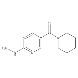 (2-Hydrazinylpyrimidin-5-yl)(piperidin-1-yl)methanone结构式