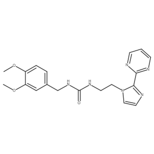 1-(3,4-dimethoxybenzyl)-3-(2-(2-(pyrimidin-2-yl)-1H-imidazol-1-yl)ethyl)urea Structure
