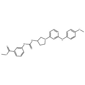 Methyl 3-[[1-[2-(4-methoxyanilino)pyrimidin-4-yl]pyrrolidin-3-yl]carbamoylamino]benzoate结构式