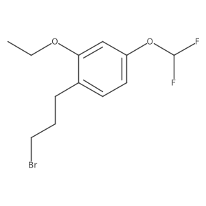 1-(3-Bromopropyl)-4-(difluoromethoxy)-2-ethoxybenzene结构式