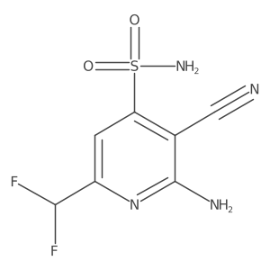 2-Amino-3-cyano-6-(difluoromethyl)pyridine-4-sulfonamide结构式