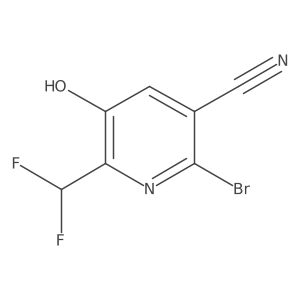 2-Bromo-6-(difluoromethyl)-5-hydroxynicotinonitrile Structure