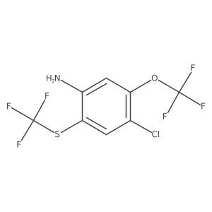 4-Chloro-5-(trifluoromethoxy)-2-[(trifluoromethyl)thio]-benzenamine Structure