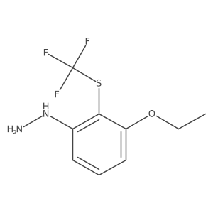 1-(3-Ethoxy-2-(trifluoromethylthio)phenyl)hydrazine Structure