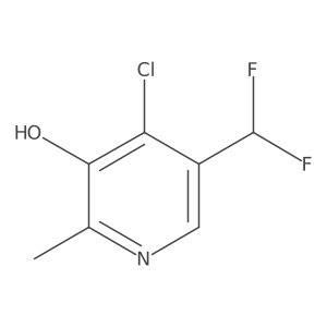 4-Chloro-5-(difluoromethyl)-2-methylpyridin-3-ol结构式