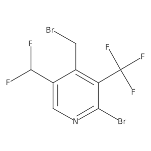 2-Bromo-4-(bromomethyl)-5-(difluoromethyl)-3-(trifluoromethyl)pyridine结构式