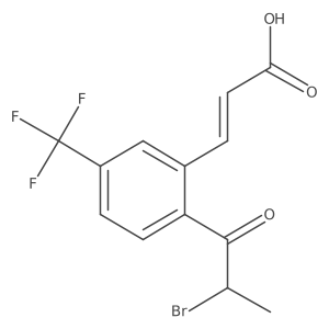 2-(2-Bromopropanoyl)-5-(trifluoromethyl)cinnamic acid Structure