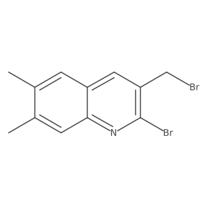 2-Bromo-3-(bromomethyl)-6,7-dimethylquinoline结构式