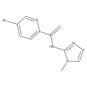5-bromo-N-(4-methyl-4H-1,2,4-triazol-3-yl)pyridine-2-carboxamide结构式