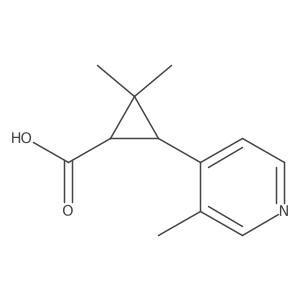 2,2-Dimethyl-3-(3-methylpyridin-4-yl)cyclopropane-1-carboxylic acid结构式