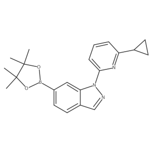 1-(6-Cyclopropyl-2-pyridinyl)-6-(4,4,5,5-tetramethyl-1,3,2-dioxaborolan-2-yl)-1H-indazole结构式