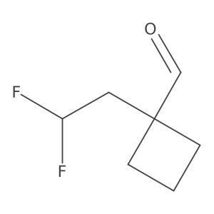 1-(2,2-Difluoroethyl)cyclobutane-1-carbaldehyde结构式