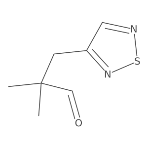 2,2-Dimethyl-3-(1,2,5-thiadiazol-3-yl)propanal结构式