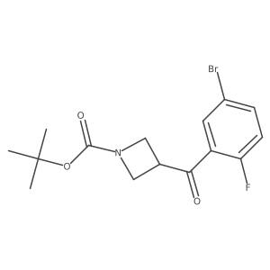 Tert-butyl 3-(5-bromo-2-fluorobenzoyl)azetidine-1-carboxylate结构式