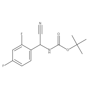 tert-butyl N-[cyano(2,4-difluorophenyl)methyl]carbamate结构式