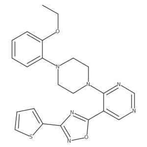 5-(4-(4-(2-Ethoxyphenyl)piperazin-1-yl)pyrimidin-5-yl)-3-(thiophen-2-yl)-1,2,4-oxadiazole Structure