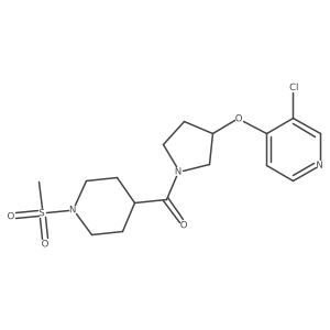 (3-((3-Chloropyridin-4-yl)oxy)pyrrolidin-1-yl)(1-(methylsulfonyl)piperidin-4-yl)methanone结构式