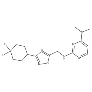N2-{[3-(4,4-difluorocyclohexyl)-1,2,4-oxadiazol-5-yl]methyl}-N4,N4-dimethylpyrimidine-2,4-diamine结构式