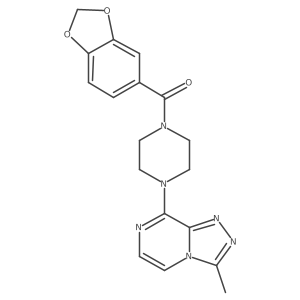 Benzo[d][1,3]dioxol-5-yl(4-(3-methyl-[1,2,4]triazolo[4,3-a]pyrazin-8-yl)piperazin-1-yl)methanone Structure