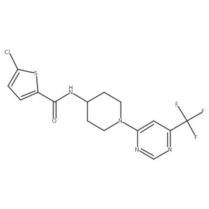 5-chloro-N-(1-(6-(trifluoromethyl)pyrimidin-4-yl)piperidin-4-yl)thiophene-2-carboxamide Structure