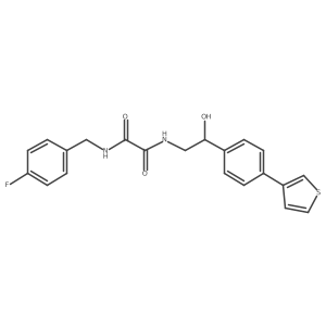 N1-(4-fluorobenzyl)-N2-(2-hydroxy-2-(4-(thiophen-3-yl)phenyl)ethyl)oxalamide Structure