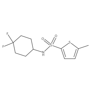 N-(4,4-difluorocyclohexyl)-5-methylthiophene-2-sulfonamide结构式
