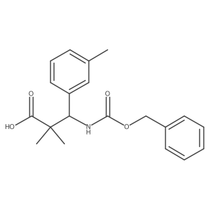 3-{[(Benzyloxy)carbonyl]amino}-2,2-dimethyl-3-(3-methylphenyl)propanoic acid结构式