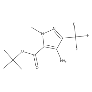 tert-Butyl 4-amino-1-methyl-3-(trifluoromethyl)-1H-pyrazole-5-carboxylate结构式