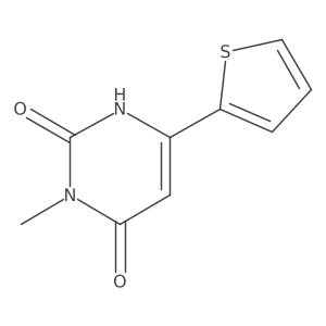 3-Methyl-6-(thiophen-2-yl)-1,2,3,4-tetrahydropyrimidine-2,4-dione结构式