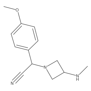 2-(4-Methoxyphenyl)-2-(3-(methylamino)azetidin-1-yl)acetonitrile Structure