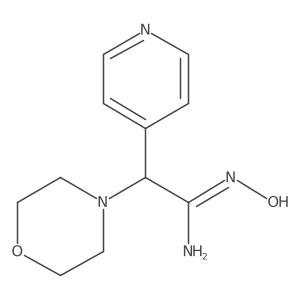 (Z)-N'-hydroxy-2-morpholino-2-(pyridin-4-yl)acetimidamide结构式