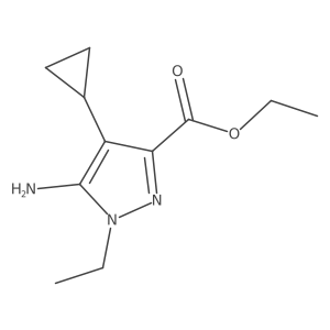 ethyl 5-amino-4-cyclopropyl-1-ethyl-1H-pyrazole-3-carboxylate Structure