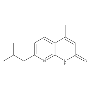 4-Methyl-7-(2-methylpropyl)-1,2-dihydro-1,8-naphthyridin-2-one结构式