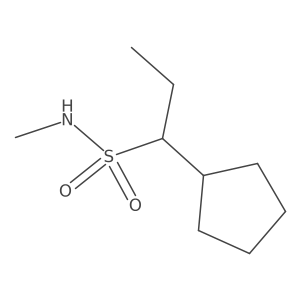 1-cyclopentyl-N-methylpropane-1-sulfonamide结构式