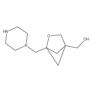 {1-[(Piperazin-1-yl)methyl]-2-oxabicyclo[2.1.1]hexan-4-yl}methanol结构式