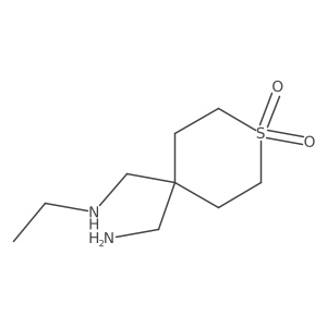 4-(Aminomethyl)-4-[(ethylamino)methyl]-1lambda6-thiane-1,1-dione Structure