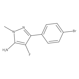 3-(4-bromophenyl)-4-fluoro-1-methyl-1H-pyrazol-5-amine结构式