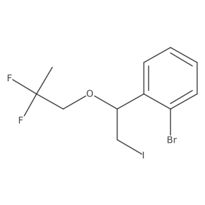 1-Bromo-2-[1-(2,2-difluoropropoxy)-2-iodoethyl]benzene Structure