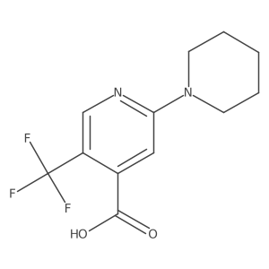 2-(Piperidin-1-yl)-5-(trifluoromethyl)pyridine-4-carboxylic acid结构式