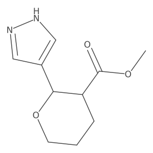 methyl 2-(1H-pyrazol-4-yl)oxane-3-carboxylate结构式