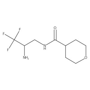 N-(2-amino-3,3,3-trifluoropropyl)oxane-4-carboxamide结构式