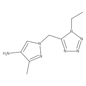 1-[(1-ethyl-1H-1,2,3,4-tetrazol-5-yl)methyl]-3-methyl-1H-pyrazol-4-amine Structure