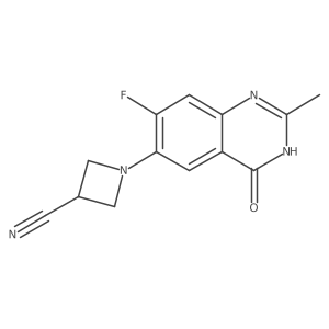 1-(7-Fluoro-2-methyl-4-oxo-3,4-dihydroquinazolin-6-yl)azetidine-3-carbonitrile Structure